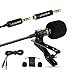 Lavalier Microphone, Omnidirectional Condenser Lavalier MIC for Recording YouTube Interview (Suitable for iPhone/Android/Windows/Camera)