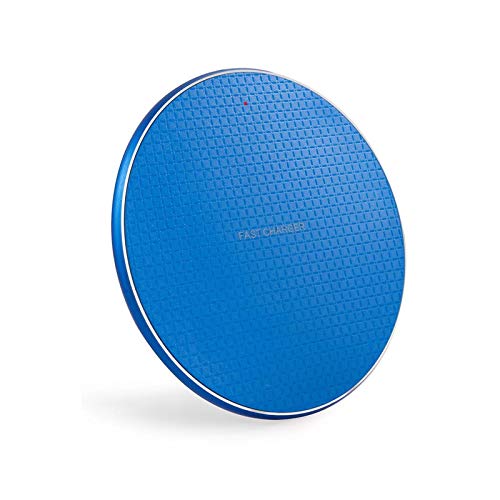 Stazione di ricarica induttiva Qi Fast Wireless Charger 10W a induzione caricatore senza fili blu Blu