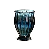 kelchvase mit zwei pflaumen □ Flasche Details: Die Flasche ist gestreift, mit einer guten Lichtbrechung.Die Form ist sowohl retro und dekorativ.Es eignet sich für große künstliche Blumen und ist ein gutes Produkt für weiche Tischdekoration.