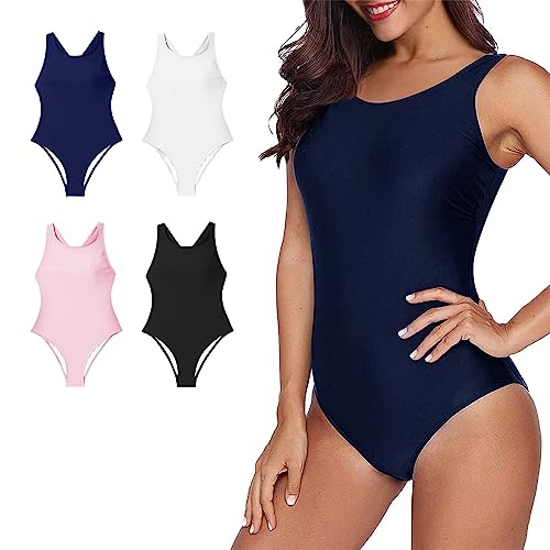Natación, Home Meryado Traje de baño para Mujer, Traje de baño Deportivo de una Pieza para Mujer (Azul-XL)