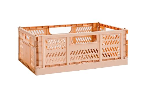3 Sprouts Recycled Plastic Collapsible Crate - Stackable Folding Storage