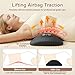 Noetopolis Massage Gerät für Rücken Nacken, 3 in 1 Rückenmassagegerät mit Traktion, Vibration & Wärme, Ergonomic Elektrisches Lendenwirbel Traktionsgerät, Electric Lendenwirbel Massagegerät Rücken