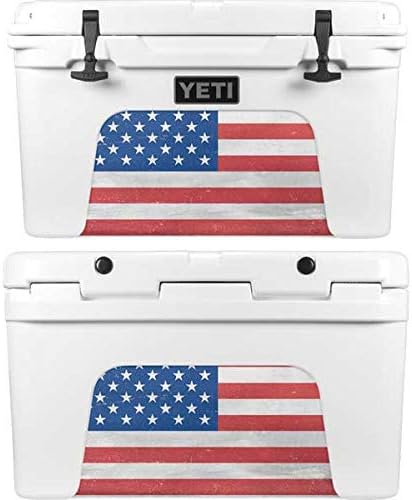 Skinit Decal Skin Compatible with YETI Tundra 45 Hard Cooler - Originally Designed American Flag Distressed Design