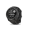 Garmin Instinct 2X Solar, Rugged GPS Smartwatch, Built-in Flashlight, Solar Charging Capability, Multi-Band GNSS, Graphite