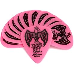 Ernie Ball Lot de 12 médiators Everlast, rose, 0,60 mm - Les Beatles, Paul McCartney, John Lennon, RIngo Starr, George Harrison Ernie Ball Lot de 12 médiators Everlast, rose, 0,60 mm – Image 4