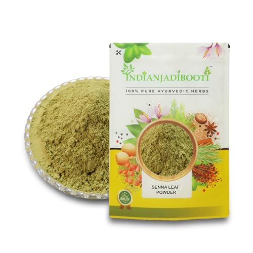 Image of IndianJadiBooti Senna Leaf Powder (900g) - Pure Cassia Angustifolia (Sanay Patti /Sonamukhi) - Natural Herbal Tea for Digestive Comfort, Regular Bowel Movement & Detox - No Added Preservatives