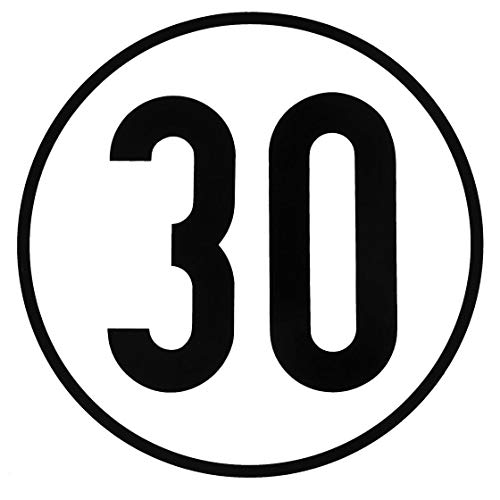 Geschwindigkeitsschild | Blech | geprägt | 30 km/h | Geschwindigkeitsschild | Schild | Höchstgeschwindigkeit | Tempo | Sicherheit | Trecker | Traktor | Schlepper