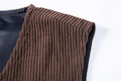 Men's Slim Fit Corduroy Vest, Casual Multi Pocket Waistcoat, Plus Size Spring Wear4