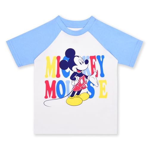 Image of Disney Mickey Mouse Boys Short Sleeve T-Shirt, Shorts, and Sweatshirt 3 Piece Set for Toddlers - Blue /White