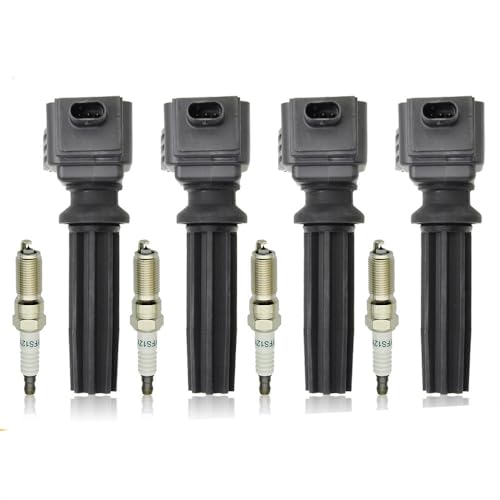 Image of Set of 4 UF670 Ignition Coil Pack Compatible with 2.0L L4 Ford Edge Escape Explorer Focus Fusion Taurus Mustang Lincoln 2012 2013 2014 2015 2016 2017 2018 2019 Replacement CM5Z12029A DG546