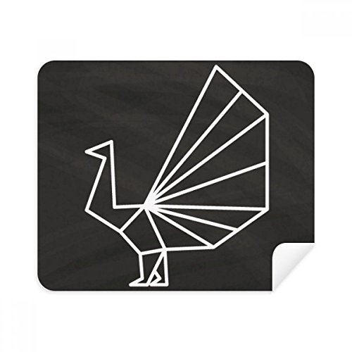 Tissu suède écran téléphone avec motif origami peacock géométrique pour un nettoyage élégant