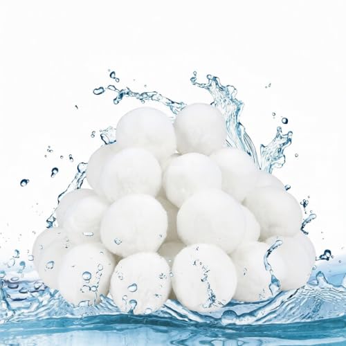 KALUROIL Bolas Filtro Piscina, 700g Bolas Depuradora Piscina Sustituye a 25kg de Arena Depuradora Piscina Reutilizable Ultraligera para Filtro Arena