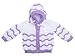 FLVFF Baby Fashion Newborn Boy's Girl's Unisex Warm Winter Crochet Set 2 Pieces (White/Purple)