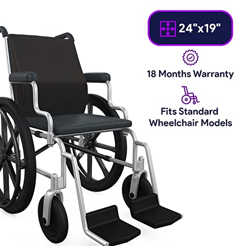 Wheelchair Lumbar Pillow - Back Pain Relief - Contours Your Lower Back Posture - Adjustable Back Support Pillow - Prevents Wheelchair Hammocking - 24" X 19" #TOP6