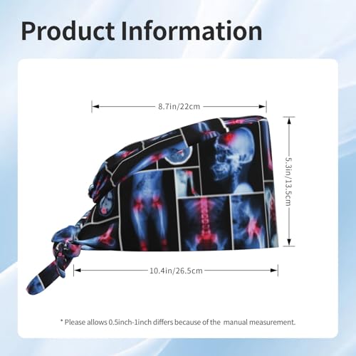 Image of Adjustable Working Cap Breathable Unisex Women Men Elastic Bandage Tie Back Hats Scrub Nursing Doctor Surgeon Cap