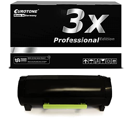Toner compatible Lexmark MX617 MS617 noir pack 3 51B2X00 laser