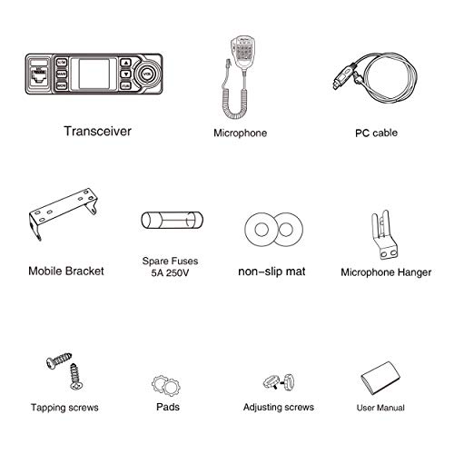 AnyTone AT-779UV GMRS Mobile Radio 20W Dual Band VOX Mini Vehicle Transceiver Long Rang Two Way Radio 51 CTCSS 1024 DCS 8 Repeater Free Programming Cable