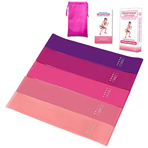 Bandas de resistência, Andoer Conjunto de bandas elásticas para exercícios esportivos de 5 peças com