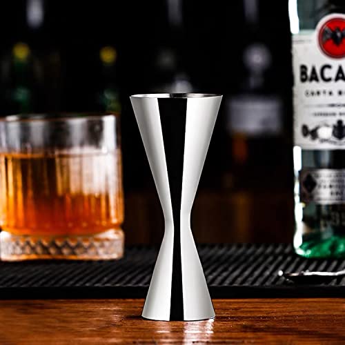 Jigger japonés de acero inoxidable 304, 2 oz y 1 oz miniatura 4