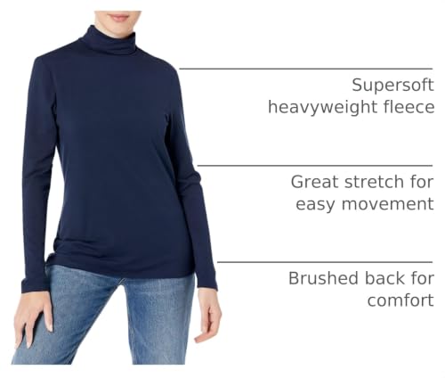 Image of Amazon Essentials Women's Long-Sleeve Turtleneck Stretch Fleece (Available in Plus Size)