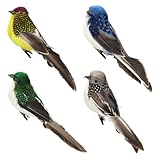 Adornos de pájaros realistas: la forma realista y la forma vívida garantizan su practicidad y decoración, figuras de pájaros de jardín