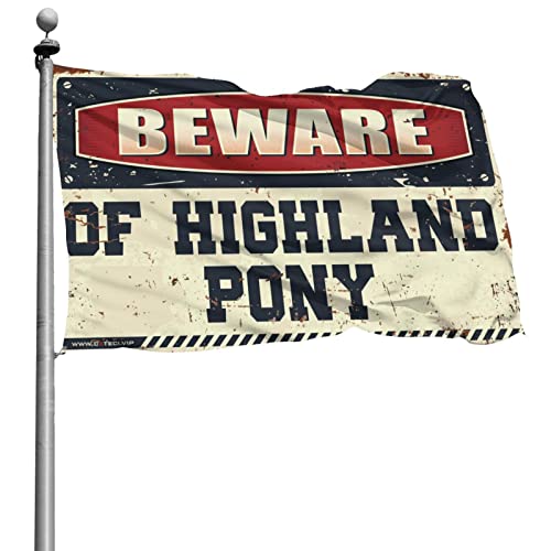 Drapeau Highland Pony 152x244 cm pour personnaliser votre espace privé