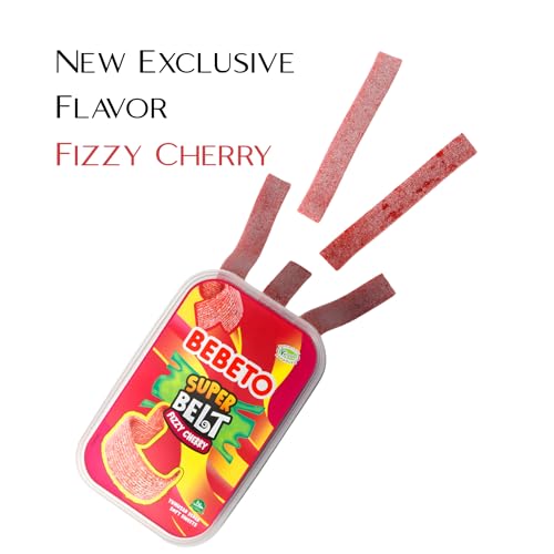Bebeto Super Belt Cherry, Vegan Sour Candy Belts, 14 oz (400g) - image 4