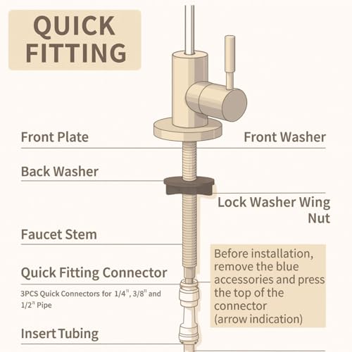 Image of AMPEREUS RO Faucet | Premium RO Water Tap for Water Purifier | Chrome Finish Stainless Steel Kitchen Sink Faucet with 360 Rotatable, Smooth Flow & Durable Design for Home Kitchen Use (Silver)