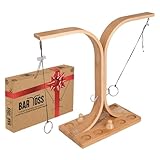 Bar Toss® Spiel | Geschicklichkeitsspiel aus Bambus für Kinder und Erwachsene | Hängendes Ringwerfen Ring Toss | Wer ist der Schnellste? | Indoor & Outdoor | 100% Holz | 100% Fun | OriginalCup®