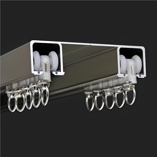Rails de rideau robustes à double rail de 120cm pour plafond - 2