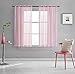 Christmas Baby Pink Sheer Pink Voile Curtains Short Translucent Solid Color 45 Inch Length Rod Pocket Baby Pink Sheers 45 Inches Long For Small Windows Bedroom Living Room Kitchen 2 Panels 52x45