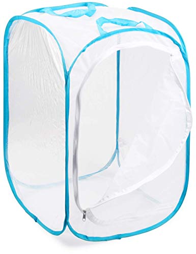 Image of RESTCLOUD Insect and Butterfly Habitat Cage Pop-up 24 Inches Tall | Mesh Enclosure Terrarium,Tight Mesh