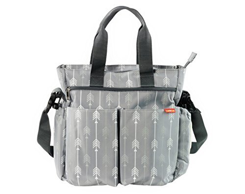 Zohzo Diaper Bag for Baby Diaper Tote Bag With Changing Pad, Insulated Pockets, Wipes Pocket, Waterproof Material, Stroller Straps, and Shoulder Strap