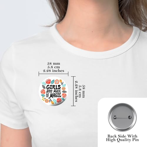 Image of Motivational Pins Badges 58mm Size | Round Button Badges | Inspirational Quotes | Return Gift | Event Badges | Kids Badges | Women brooches | Perfect for Backpacks