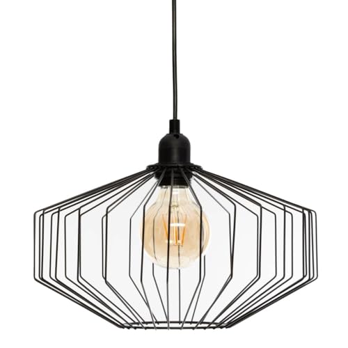 Atmosphera - Suspension filaire Azur noire - métal D31 cm