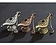 VOANZO Metall geschnitzt Aladdin Magic Vintage Home Tee Öl Topf arabische Kunst Handwerk Geschenk seltene Retro Legende Farbe Aladdin Genie Licht (Bronze)