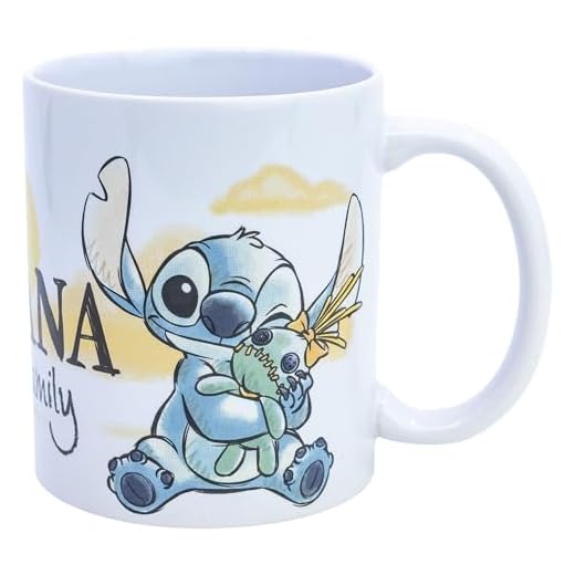 Taza de cerámica de 325 ml en caja regalo de Stitch