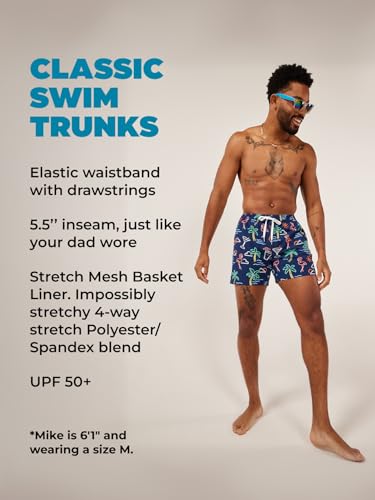 Image of Chubbies Men's Swim Trunks, Stretch Swimming Board Shorts, 5.5 inch Inseam