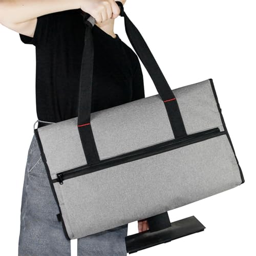 Borsa per Monitor da 24 Pollici, Borsa da Trasporto per Monitor per Computer Portatile, Scatola per Spedizione per Monitor, Custodia da Viaggio per Schermi E Monitor Grigio