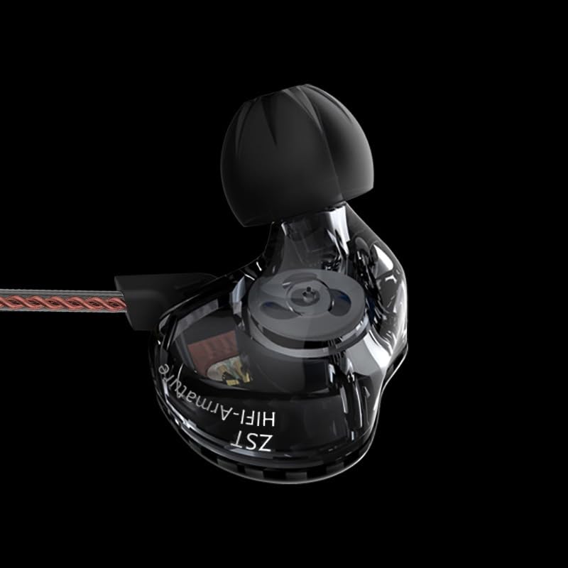 Auriculares in-ear FEDAI KZ ZST negros con cable desmontable miniatura 6