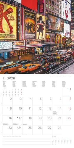 Alpha Edition - New York 2026 – Broschürenkalender 30x30 cm – Wandkalender – Für USA- und Städtefans – 12 New-York-Aufnahmen – Mit Platz für Notizen, Feiertagen & Ferienterminen