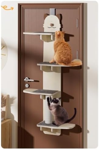ドア掛け式キャットタワー 吊り下げ 猫タワー クローゼット 扉 吊り下げ猫ステップ ドアに掛けられ 爪とぎシート付き キャットステッ