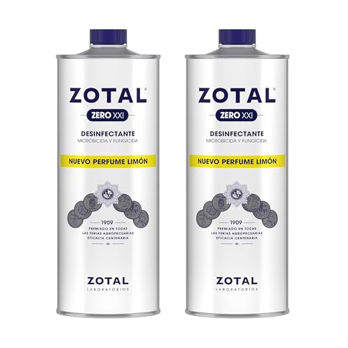 ZOTAL ZERO - Desinfectante Microbicida Limón | Limpieza Profunda | Uso Profesional y Doméstico | Aroma Fresco (2 Unidades - 2 Litros Total)