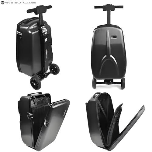 Electric Luggage, Scooter Suitcase for Kids 4-15, Detachable & Foldable 4-in-1 Travel Trolley, Multifunctional Ride-On, Lightweight Aluminum Frame, GPS-Enabled (Electric)2