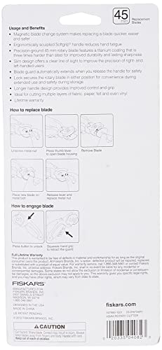 Fiskars 197990-1001 Easy Change Ergo Control Rotary Cutter, 45Mm #TOP16