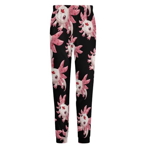 Canadian Axolotl Lover Flag Pajama Pants Men Pj Bottoms Sleepwear Lounge Pant4