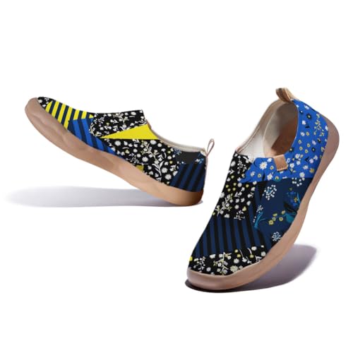 Women's slip-on comfortable flat-soled lightweight casual art painted travel shoes flower series3
