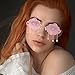 ayigu Rimless Cloud Sunglasses for Women Men Tassel Cute Sunglasses Fashion Vintage Cloud Shaped Glasses 90s Disco Glasses