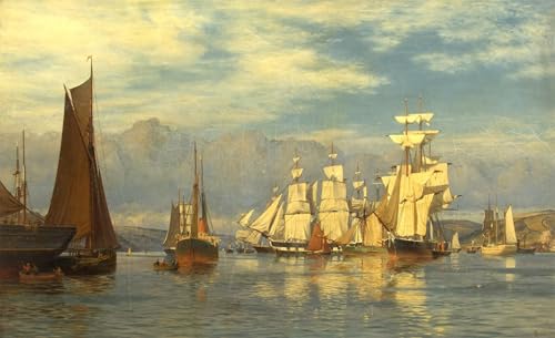 Impression Prints Toile Charles Parsons Knight - Port de Falmouth Décoration Fine Art