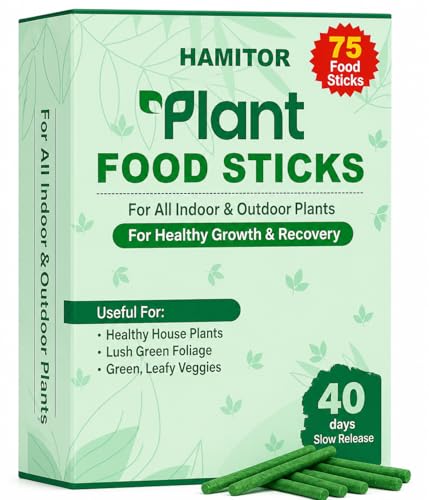 Image of Fertilizerr Sticks Flower Booster Flowering plant food Plant Food Sticks for Indoor Outdoor Home Garden Plants Multi Purpose Natural Plant Growth Booster Healthy Flower Fruit Yield (Pack of 75 Stick)
